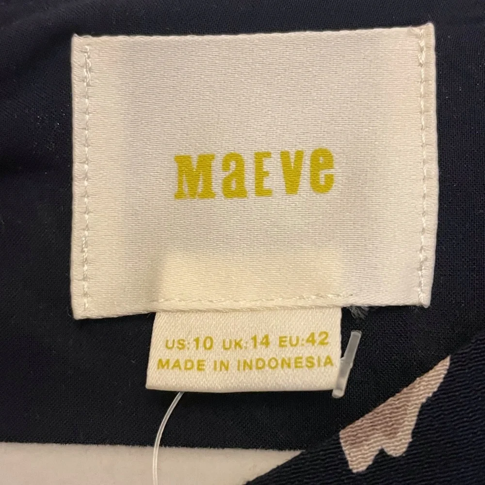 Anthropologie navy flower dress - Picture 4 of 6